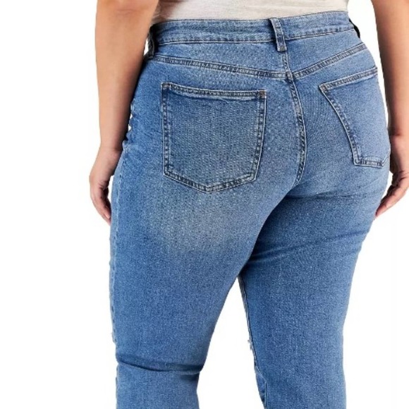 CELEBRITY PINK Jeans Plus Sz 20 The Bestie Lt Blue MODERN Open Knee DISTRESSED - Picture 9 of 16